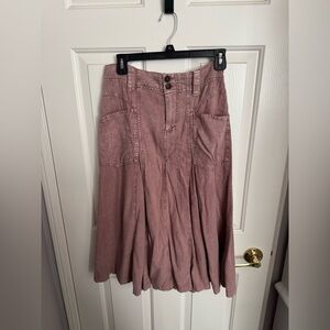 Free People Mauve Midi Skirt